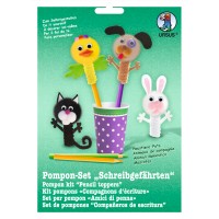 Pompon-Set "Schreibgefährten" Haustiere