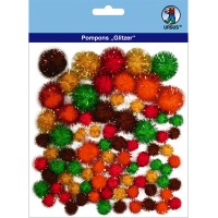 Pompons "Glitzer" Mix 7