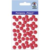 Pompons "Plüsch" 10 mm rubinrot