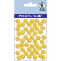 Pompons "Plüsch" 10 mm sonnengelb
