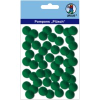 Pompons "Plüsch" 15 mm dunkelgrün