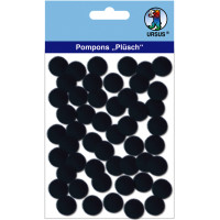 Pompons "Plüsch" 15 mm schwarz