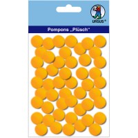 Pompons "Plüsch" 15 mm sonnengelb