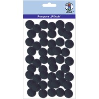 Pompons "Plüsch" 20 mm schwarz