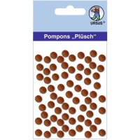 Pompons "Plüsch" 7 mm dunkelbraun