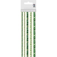 Schmuckstein Sticker "Bordüren" quadratisch grün