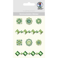 Schmuckstein Sticker "Medaillons" grün