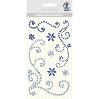 Schmuckstein Sticker "Ornamente" blau