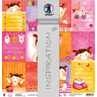 Scrapbooking Papier "Baby Girl" - 5 Blatt