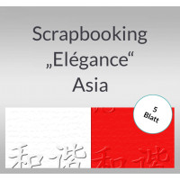 Scrapbooking Papier "Elegance" Asia - 5 Blatt