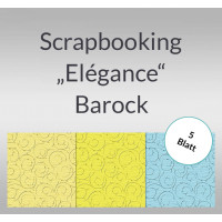 Scrapbooking Papier "Elegance" Barock - 5 Blatt