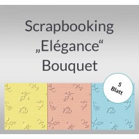 Scrapbooking Papier "Elegance" Bouquet - 5 Blatt