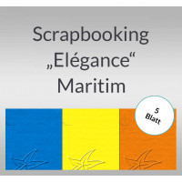 Scrapbooking Papier "Elegance" Maritim - 5 Blatt