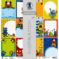 Scrapbooking Papier "Monster" - 25 Blatt