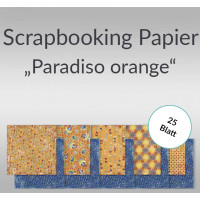 Scrapbooking Papier "Paradiso orange" - 25 Blatt