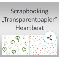 Scrapbooking Papier "Transparentpapier" Heartbeat - 5 Blatt