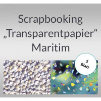 Scrapbooking Papier "Transparentpapier" Maritim - 5 Blatt