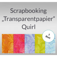 Scrapbooking Papier "Transparentpapier" Quirl - 5 Blatt