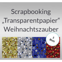 Scrapbooking Papier "Transparentpapier" Weihnachtszauber - 5 Blatt