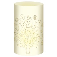 Silhouetten-Tischlichter "Filigrano" Baum creme - Motiv 26