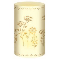 Silhouetten-Tischlichter "Filigrano" Blumen creme - Motiv 54