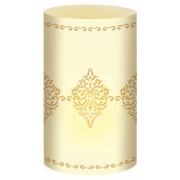 Silhouetten-Tischlichter "Filigrano" Ornamente creme - Motiv 48