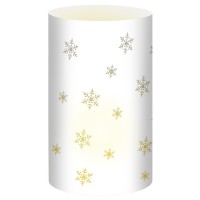Silhouetten-Tischlichter "Filigrano" Schneeflocken weiß - Motiv 40