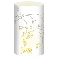 Silhouetten-Tischlichter "Filigrano" Vogelkäfig weiß - Motiv 19