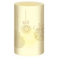 Silhouetten-Tischlichter "Filigrano" Weihnachtskugeln creme - Motiv 62