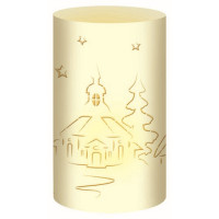 Silhouetten-Tischlichter "Filigrano" Weihnachtslandschaft 2 creme - Motiv 60