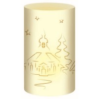 Silhouetten-Tischlichter "Filigrano" Weihnachtslandschaft 2 creme - Motiv 60