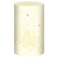 Silhouetten-Tischlichter "Filigrano" Weihnachtslandschaft creme - Motiv 32