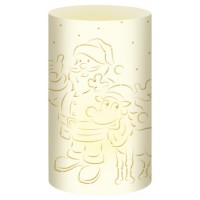 Silhouetten-Tischlichter "Filigrano" Weihnachtsmann creme - Motiv 71