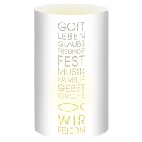 Silhouetten-Tischlichter "Filigrano" Worte weiß - Motiv 23