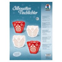 Silhouetten Tischlichter Schneeflocke für 4 Lichter