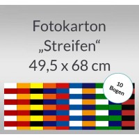 Streifen-Fotokarton 49,5 x 68 cm - 10 Bogen