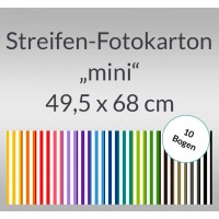 Streifen-Fotokarton "mini" 49,5 x 68 cm - 10 Bogen