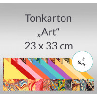 Tonkarton "Art" 220 g/qm 23 x 33 cm - 5 Blatt