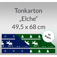 Tonkarton "Elche" 220 g/qm 49,5 x 68 cm - 10 Bogen