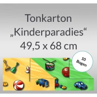 Tonkarton "Kinderparadies" 220 g/qm 49,5 x 68 cm - 10 Bogen