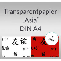 Transparentpapier "Asia" DIN A4 - 5 Blatt