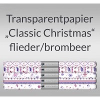 Transparentpapier "Classic Christmas" flieder/brombeer 50 x 61 cm - 5 Bogen sortiert