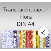 Transparentpapier "Flora" DIN A4 - 5 Blatt