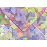 Transparentpapier-Kuverts "Flora" 115 g/qm Hortensie - 5 Stück