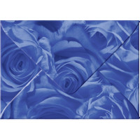 Transparentpapier-Kuverts "Rosen" 115 g/qm dunkelblau - 5 Stück