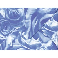 Transparentpapier-Kuverts "Rosen" 115 g/qm mittelblau - 5 Stück