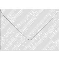 Transparentpapier-Kuverts "White Line" 115 g/qm Noten - 5 Stück