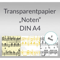 Transparentpapier "Noten" DIN A4 - 5 Blatt
