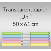 Transparentpapier "Uni" 50 x 61 cm Sortierung 2 - 5 Rollen