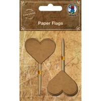 Vintage-Herzen "Paper Flags"